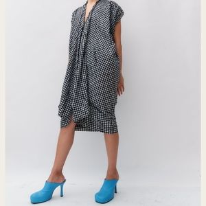 ISO ZERO MARIA cocoon gingham dress